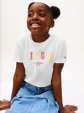 White Varsity Crew Neck T-Shirt  Girls
