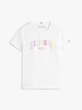 White Varsity Crew Neck T-Shirt  Girls