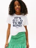 White Graphic Print Relaxed T-Shirt  Girls