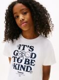 White Graphic Print Relaxed T-Shirt  Girls