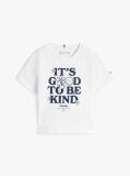 White Graphic Print Relaxed T-Shirt  Girls