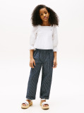 Multi Seersucker Stripe Relaxed Trousers  Girls