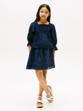 Blue Broderie Anglaise Tape Skirt  Girls