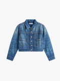 Blue Back Logo Denim Trucker Jacket  Girls