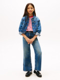 Blue Back Logo Denim Trucker Jacket  Girls