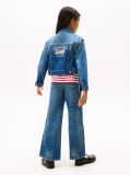 Blue Back Logo Denim Trucker Jacket  Girls