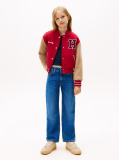 Blue Logo Embroidery Girlfriend Jeans  Girls
