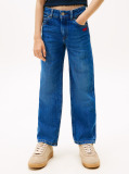 Blue Logo Embroidery Girlfriend Jeans  Girls