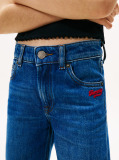 Blue Logo Embroidery Girlfriend Jeans  Girls
