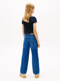 Blue Logo Embroidery Girlfriend Jeans  Girls