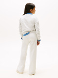 Grey Varsity Flock Logo Wide Leg Joggers  Girls