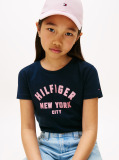 Blue Glitter Curve NYC Logo T-Shirt  Girls