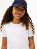 White Tommy Sequins Short Sleeve Tee  Girls
