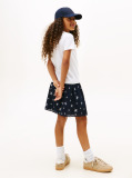 White Tommy Sequins Short Sleeve Tee  Girls