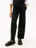 Black Sequin Wide Leg Drawstring Trousers  Girls