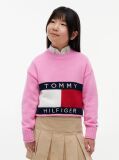 Pink Heritage Flag Rib-Knit Relaxed Jumper  Girls