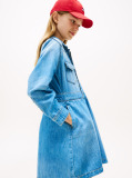 Blue Denim Long Sleeve Dress  Girls