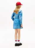 Blue Denim Long Sleeve Dress  Girls
