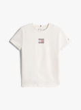 Beige Diamanté Flag Jersey T-Shirt  Girls