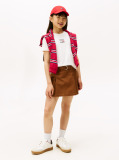 Beige Diamanté Flag Jersey T-Shirt  Girls
