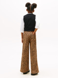 Multi Mabel Leopard Print High Rise Wide Leg Jeans  Girls