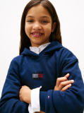 Blue Diamanté Flag Relaxed Fleece Hoody  Girls