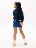 Blue Diamanté Flag Relaxed Fleece Hoody  Girls