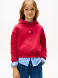 Red Diamanté Flag Relaxed Fleece Hoody  Girls