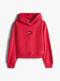Red Diamanté Flag Relaxed Fleece Hoody  Girls