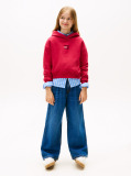 Red Diamanté Flag Relaxed Fleece Hoody  Girls