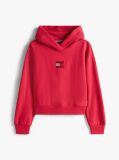 Red Diamanté Flag Relaxed Fleece Hoody  Girls