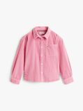 Pink Logo Patch Corduroy Relaxed Fit Overshirt  Girls