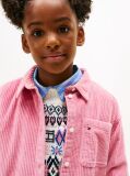Pink Logo Patch Corduroy Relaxed Fit Overshirt  Girls