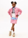 Pink Logo Patch Corduroy Relaxed Fit Overshirt  Girls