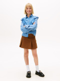 Denim Ruffle Relaxed Fit Blouse  Girls