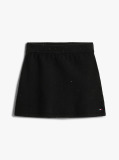 Black Sequin Rib-Knit A-Line Mini Skirt  Girls