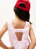 Pink Back Bow Broderie Anglaise Dress  Girls
