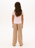 Pink Floral Flock Logo Slim T-Shirt  Girls