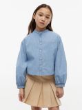 Denim Relaxed Fit Logo Embroidery Chambray Shirt  Girls