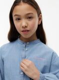 Denim Relaxed Fit Logo Embroidery Chambray Shirt  Girls