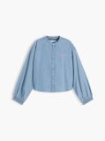 Denim Relaxed Fit Logo Embroidery Chambray Shirt  Girls