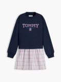 Multi Essential Crest Sweatshirt Dress  Girls