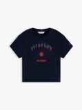 Blue Rhinestone Logo Relaxed T-Shirt  Girls