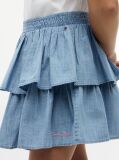 Denim Chambray Tiered Skirt  Girls