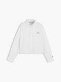 White Regular Fit Back Diamanté Star Flag Shirt  Girls