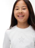 White Diamanté Star Flag Extra Slim Long Sleeve T-Shirt  Girls