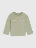 White Essential Long Sleeve Crew Neck T-Shirt  Newborn
