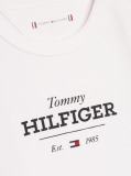 White Hilfiger Monotype Long Sleeve Bodysuit  Newborn