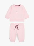 Pink Hilfiger Monotype Sweatshirt And Joggers Set  Newborn