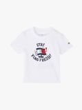 White Graphic Crew Neck T-Shirt  Newborn